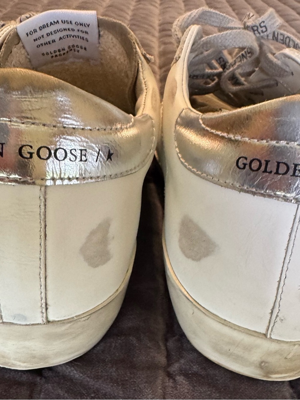 Golden Goose Superstar Sneakers with Black/White Pony Hair Zebra Star - Like New - Picture 4 of 7